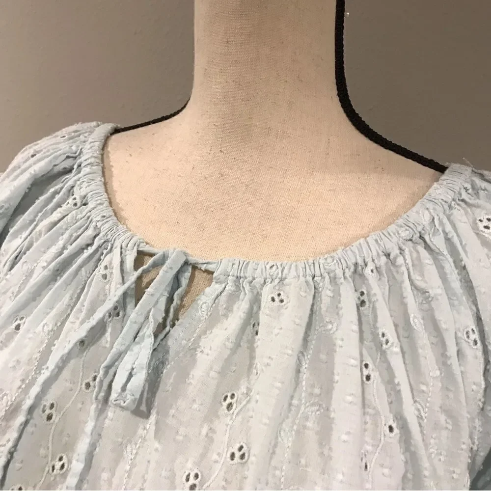 Joie baby blue long sleeve loose fit blouse - Picture 2 of 14